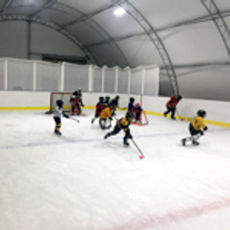 Covered Ice Skating Hockey Rink